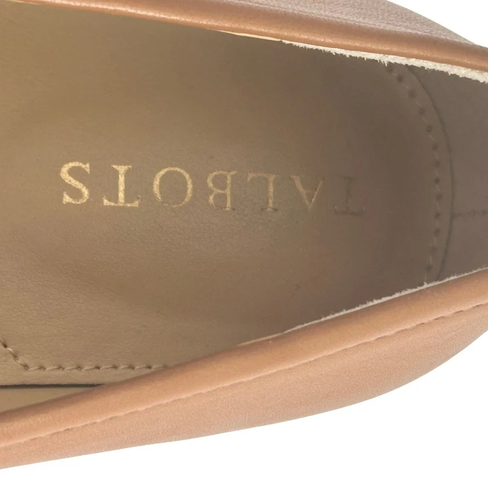 Talbots Tan Leather Bit Tassel‎ Lug Sole Loafers Women's Size 7M